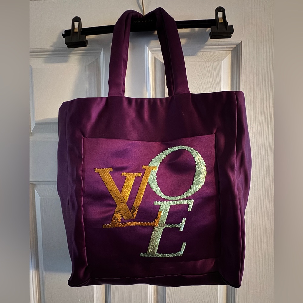 Louis Vuitton That’s Love Tote Bag Silk Vintage Sequin Purple Limited